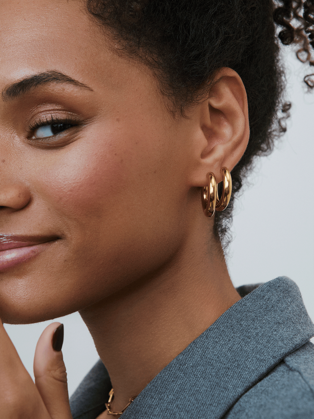 EARRINGS CHUBBY HOOP