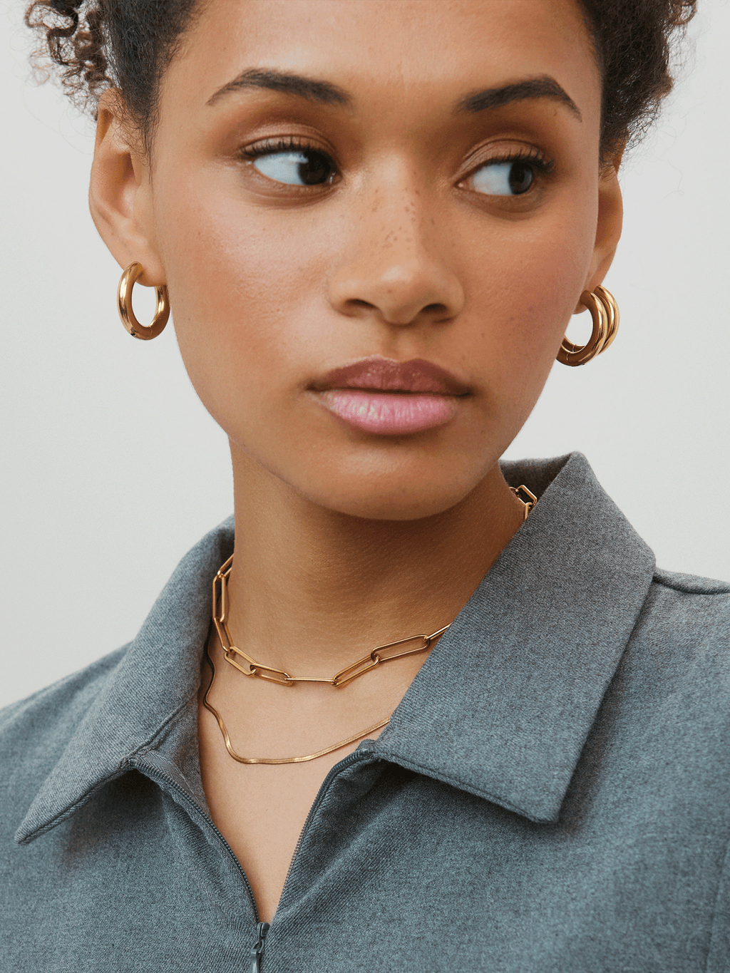 EARRINGS CHUBBY HOOP