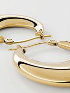 EARRINGS MOON HOOP