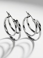 EARRINGS TRIPLE HOOP