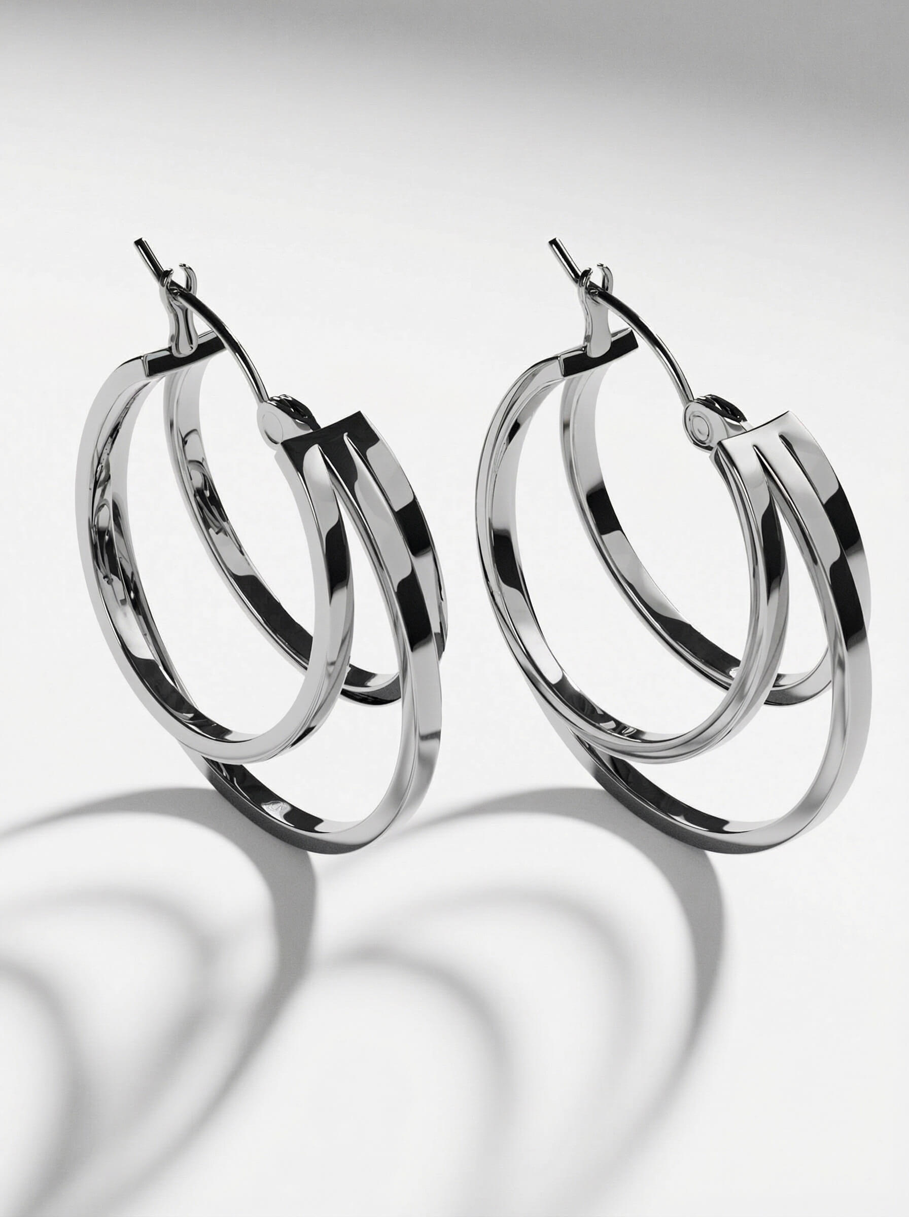 EARRINGS TRIPLE HOOP