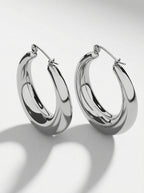 EARRINGS MOON HOOP