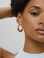 EARRINGS MOON HOOP